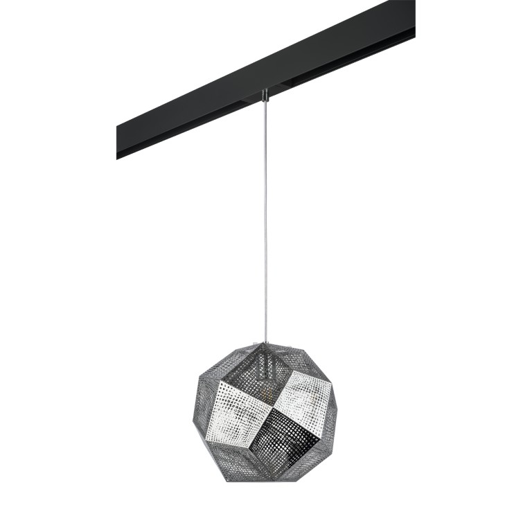 LIGHTSTAR PRO724114 Светильник д 1-фазн трека FERMO 1х40W E27 ХРОМ ЧЕРНЫЙ (724114+595007)