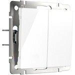 Werkel W1122401  Выключатель двухклавишный с самовозвратом (белый)