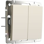 Werkel W1122462  Выключатель двухклавишный с самовозвратом (айвори матовый)