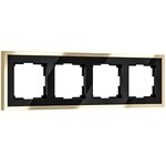 Werkel W0042852  Рамка на 4 поста Baguette (черный латунь)
