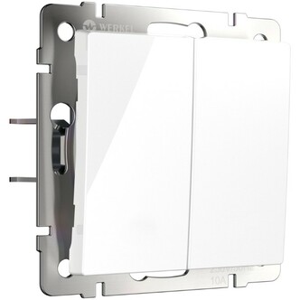 Werkel W1122401  Выключатель двухклавишный с самовозвратом (белый)