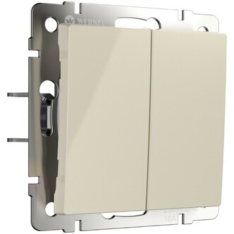 Werkel W1122403  Выключатель двухклавишный с самовозвратом (слоновая кость)