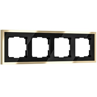 Werkel W0042852  Рамка на 4 поста Baguette (черный латунь)