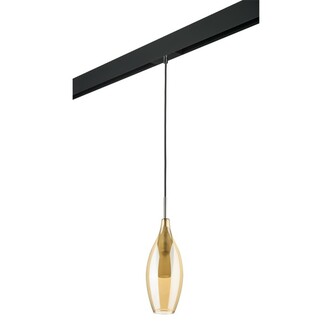 LIGHTSTAR PRO803023 Светильник д 1-фазн трека PENTOLA 1х25W G9 ХРОМ ЯНТАРЬ ЧЕРНЫЙ (803023+595007)