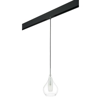 LIGHTSTAR PRO803031 Светильник д 1-фазн трека PENTOLA 1х25W G9 ХРОМ ПРОЗРАЧНЫЙ ЧЕРНЫЙ (803031+595007