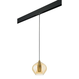 LIGHTSTAR PRO803043 Светильник д 1-фазн трека PENTOLA 1х25W G9 ХРОМ ЯНТАРЬ ЧЕРНЫЙ (803043+595007)