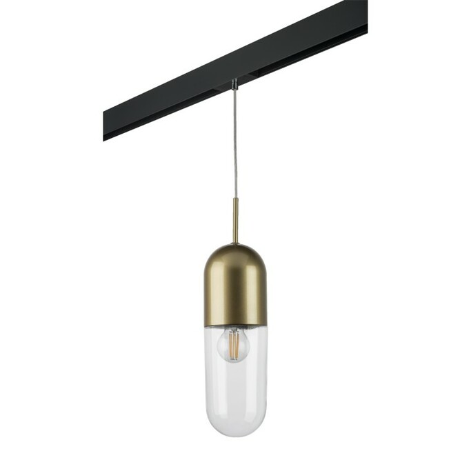 LIGHTSTAR PRO690013 Светильник д 1-фазн трека RAMO 1х40W E27 ШАМПАНЬ ЗОЛОТО ПРОЗРАЧНЫЙ ЧЕРНЫЙ (69001