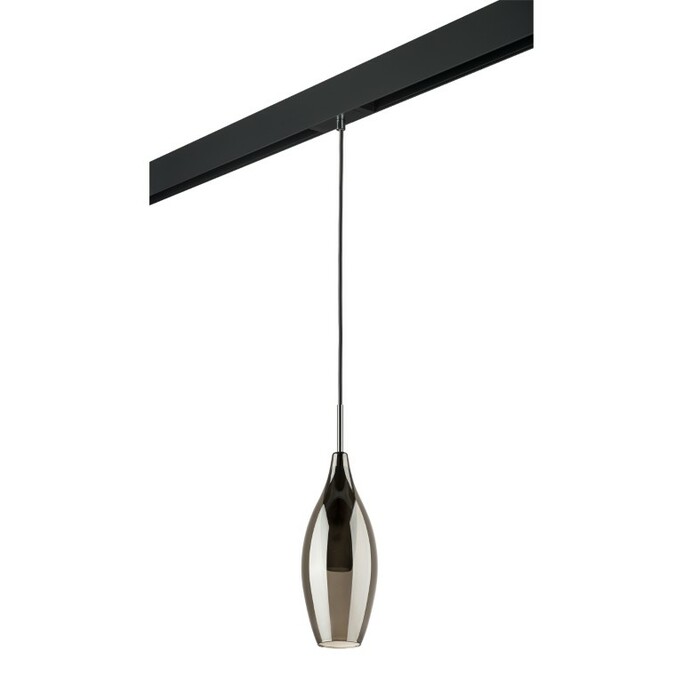 LIGHTSTAR PRO803027 Светильник д 1-фазн трека PENTOLA 1х25W G9 ХРОМ ДЫМЧАТЫЙ ЧЕРНЫЙ (803027+595007)