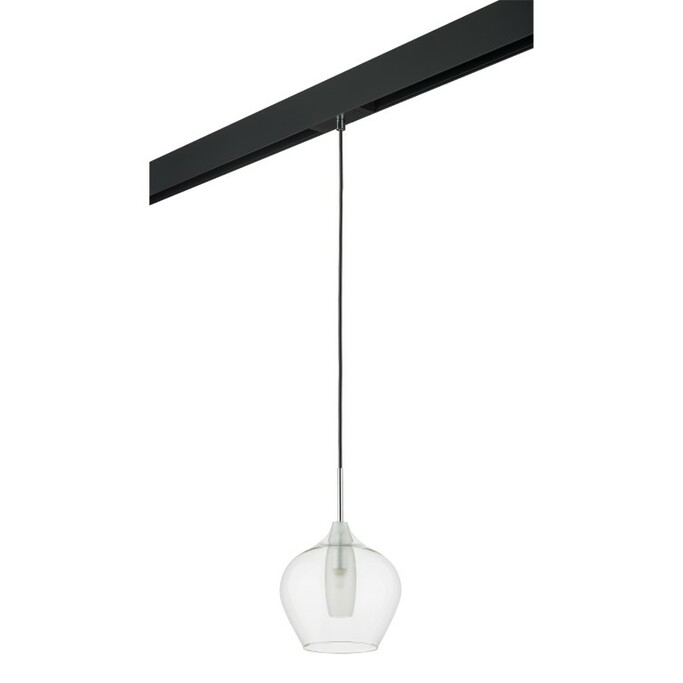 LIGHTSTAR PRO803041 Светильник д 1-фазн трека PENTOLA 1х25W G9 ХРОМ ПРОЗРАЧНЫЙ ЧЕРНЫЙ (803041+595007