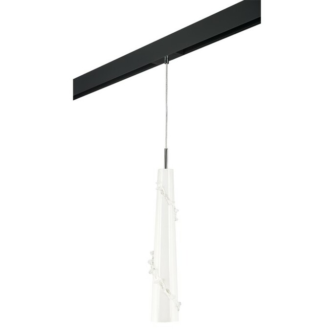 LIGHTSTAR PRO804310 Светильник д 1-фазн трека PETALO 1х40W E14 ХРОМ БЕЛЫЙ ЧЕРНЫЙ (804310+595007)