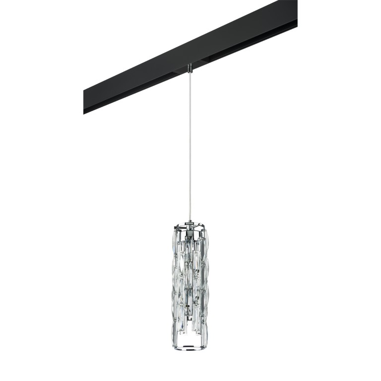 LIGHTSTAR PRO722030 Светильник д 1-фазн трека LIMPIO 4х6W(led) G9  ХРОМ ПРОЗРАЧНЫЙ ЧЕРНЫЙ (722030+59