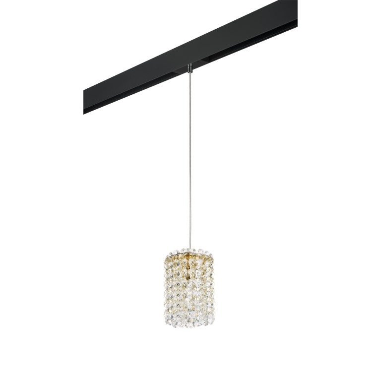 LIGHTSTAR PRO795312 Светильник д 1-фазн трека CRISTALLO 1х40W G9 ЗОЛОТО ЧЕРНЫЙ (795312+595007)