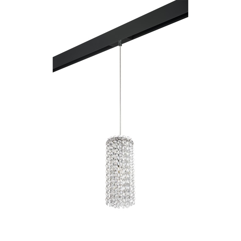 LIGHTSTAR PRO795324 Светильник д 1-фазн трека CRISTALLO 1х40W G9 ХРОМ ЧЕРНЫЙ (795324+595007)