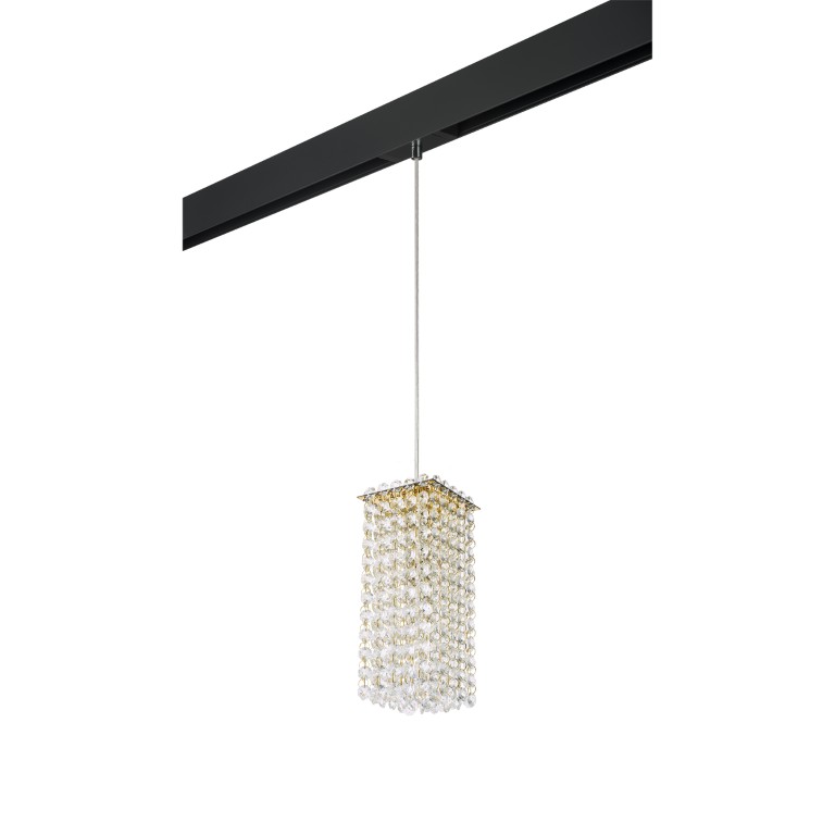 LIGHTSTAR PRO795422 Светильник д 1-фазн трека CRISTALLO 1х40W G9 ЗОЛОТО ЧЕРНЫЙ (795422+595007)
