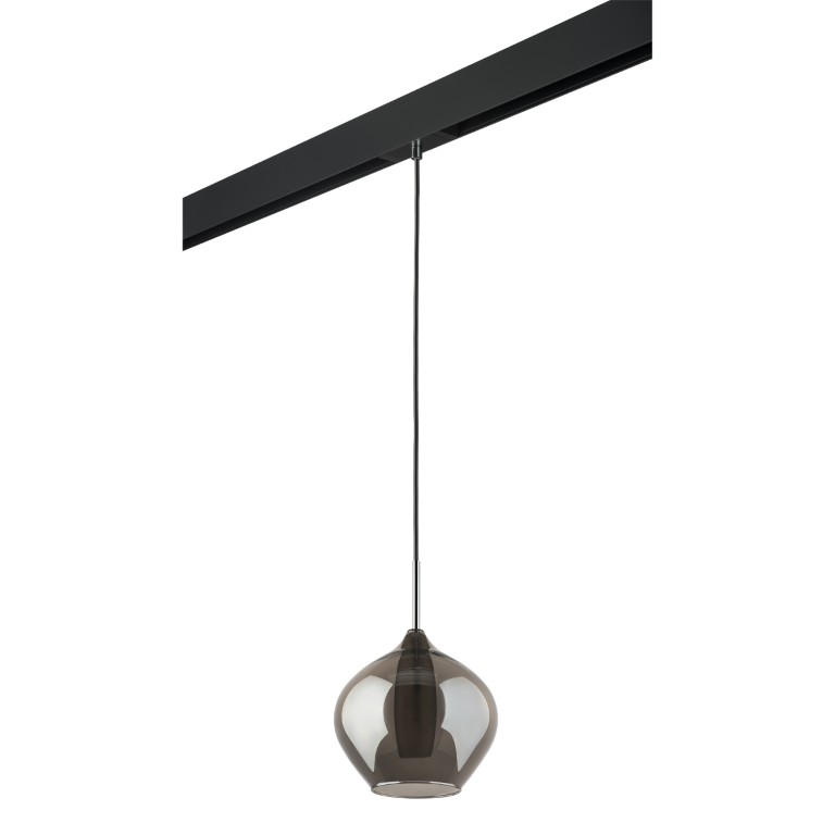 LIGHTSTAR PRO803047 Светильник д 1-фазн трека PENTOLA 1х25W G9 ХРОМ ДЫМЧАТЫЙ ЧЕРНЫЙ (803047+595007)