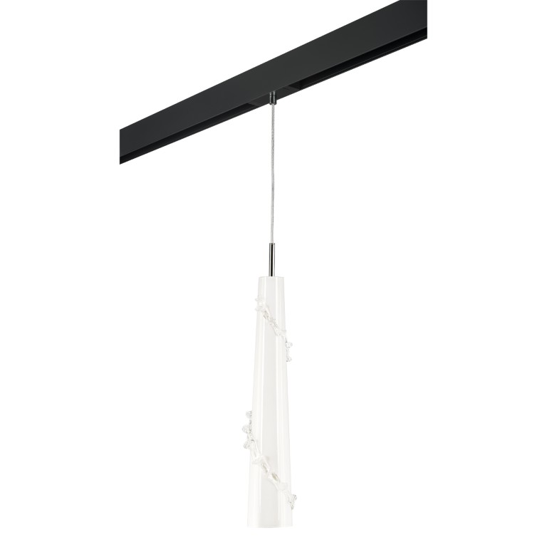 LIGHTSTAR PRO804310 Светильник д 1-фазн трека PETALO 1х40W E14 ХРОМ БЕЛЫЙ ЧЕРНЫЙ (804310+595007)