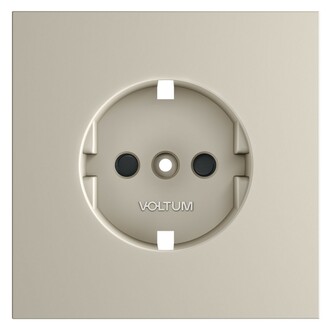 Voltum VLS000703 Накладка для розетки с заземлением и защитными шторками, S70 (кашемир)