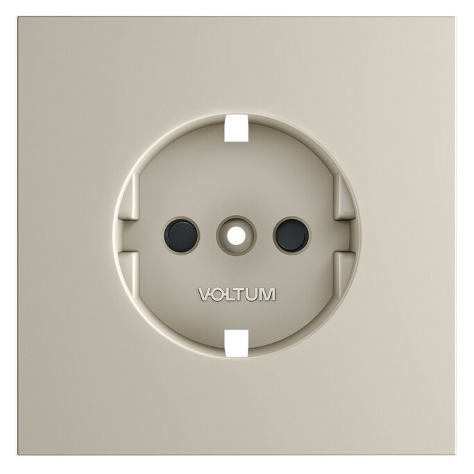 Voltum VLS000703 Накладка для розетки с заземлением и защитными шторками, S70 (кашемир)