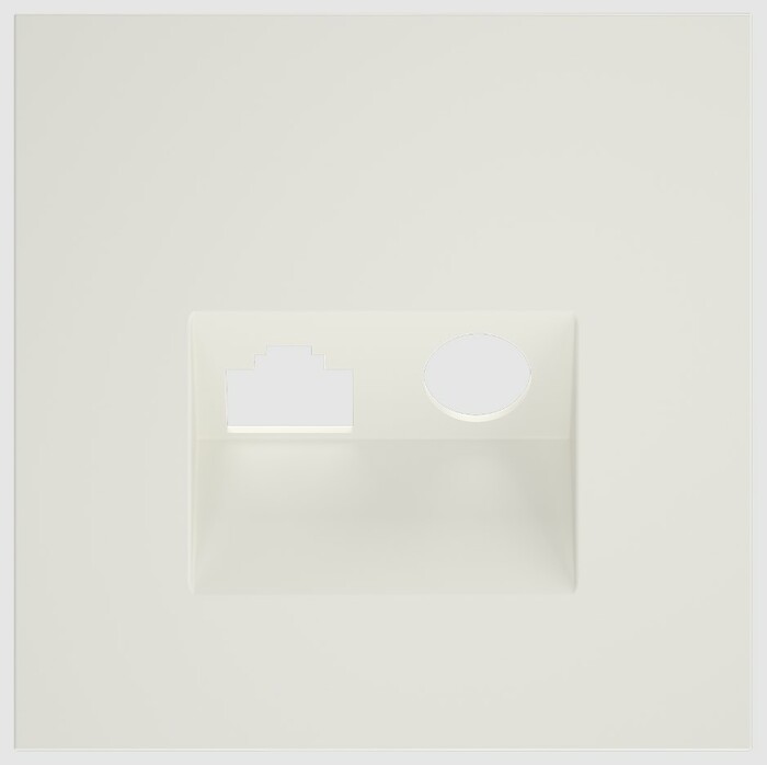 Voltum VLS002713 Накладка для розетки TV+RJ45 кат. 6, S70 (хлопок)