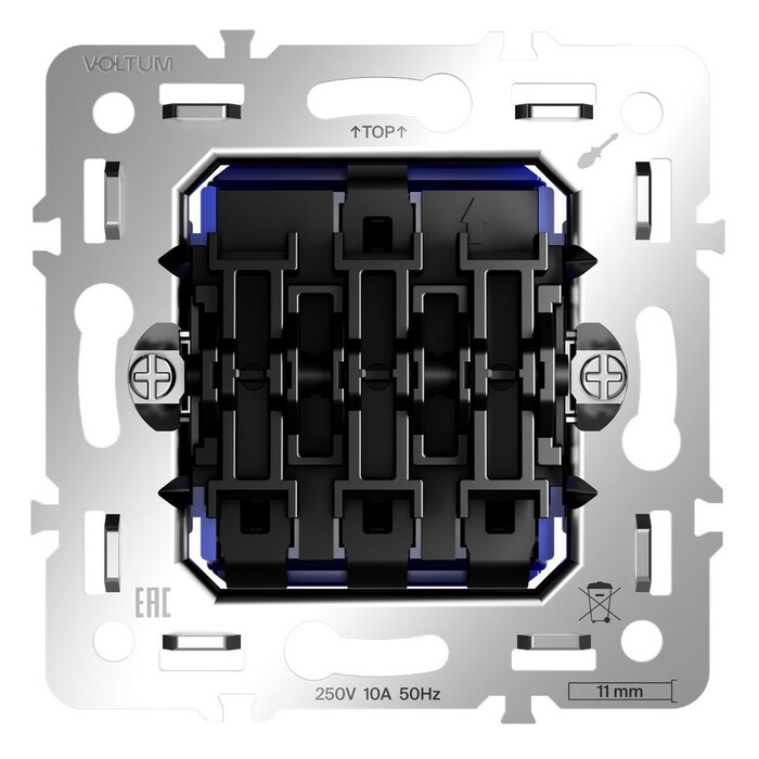 Voltum VLS0301M Механизм выключателя трехклавишного 10А, S70