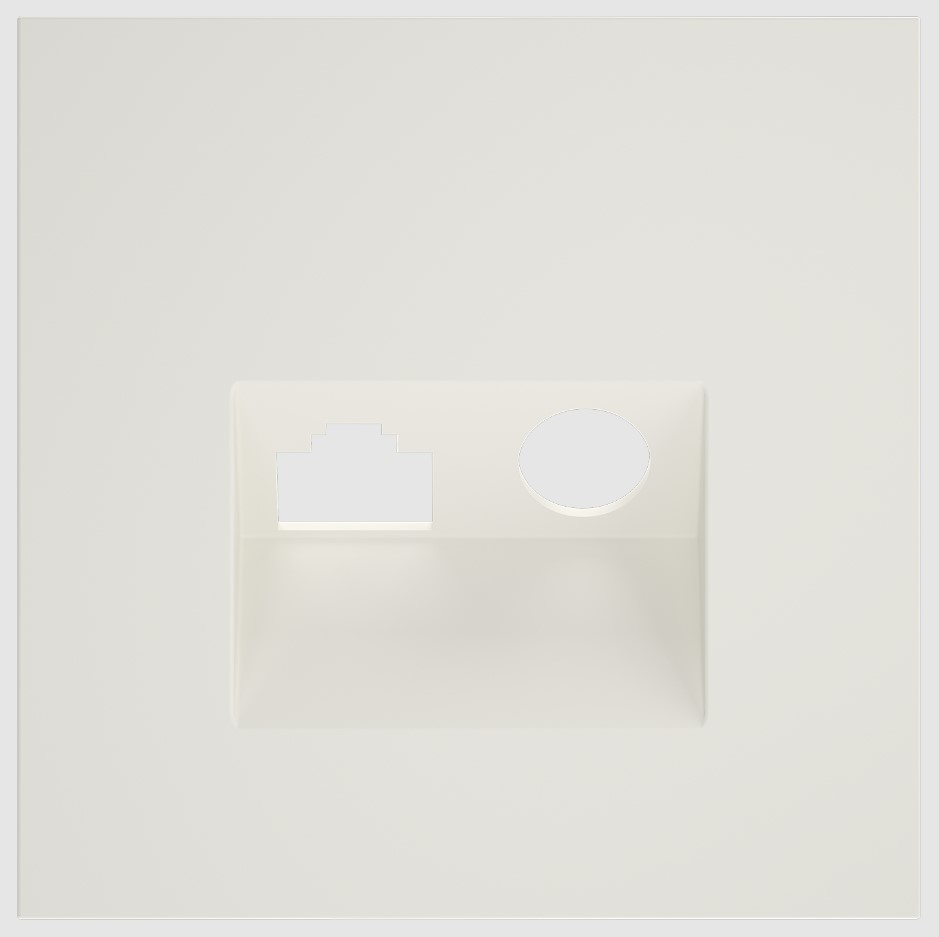 Voltum VLS002713 Накладка для розетки TV+RJ45 кат. 6, S70 (хлопок)