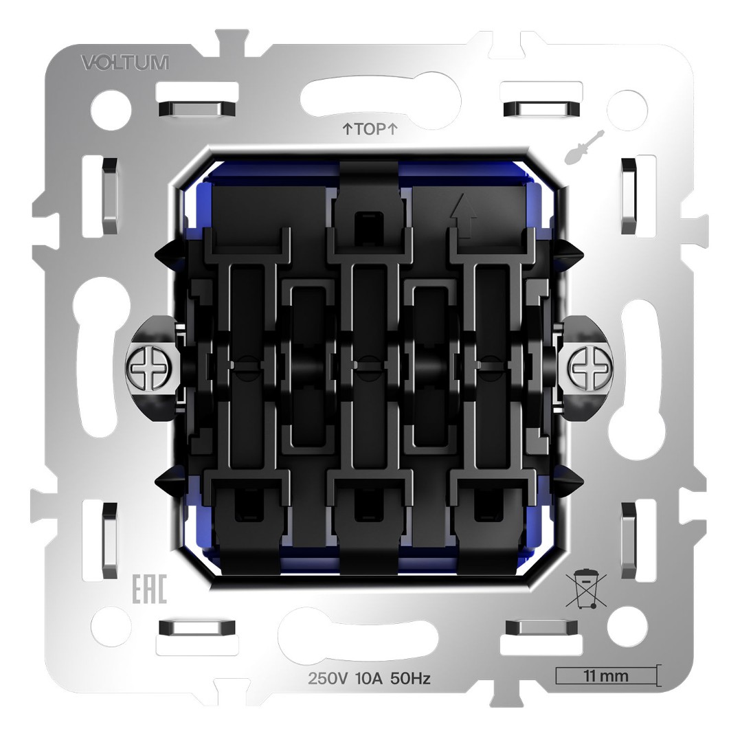 Voltum VLS0301M Механизм выключателя трехклавишного 10А, S70