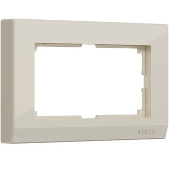 Werkel W0081803  Рамка для двойной розетки Stark (слоновая кость)