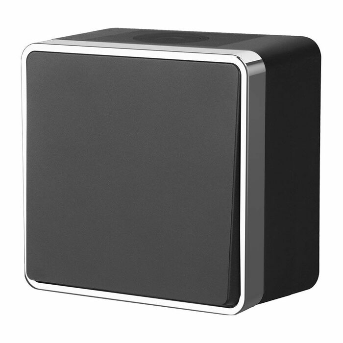 Werkel W5010235  Выключатель одноклавишный влагозащищенный Gallant (черный хром)