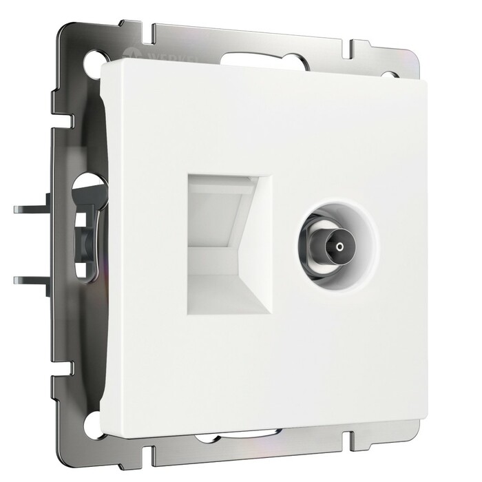 Werkel W1181301  Розетка ТВ+Ethernet RJ-45 6 cat.(белый)