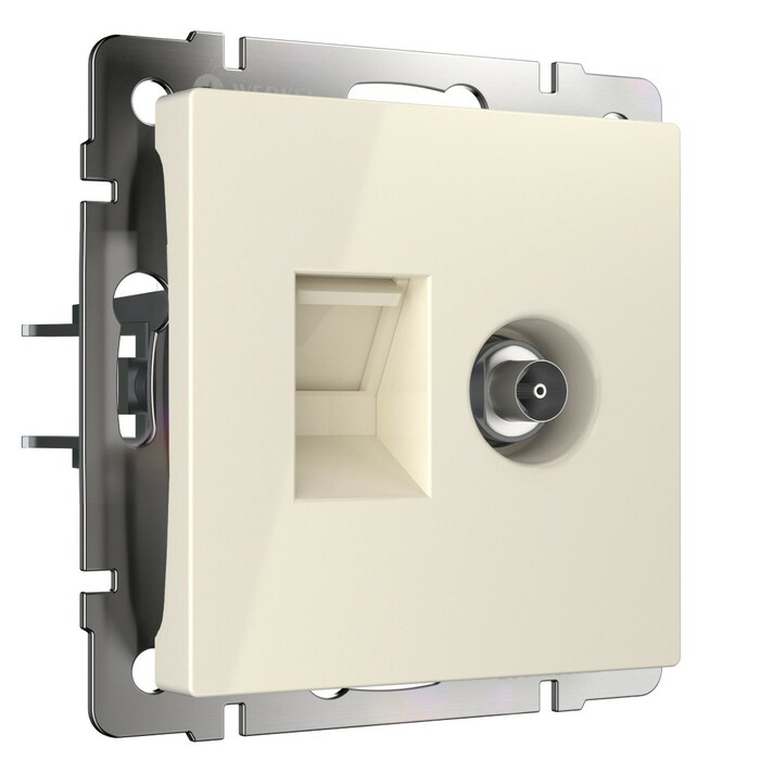Werkel W1181303  Розетка ТВ+Ethernet RJ-45 6 cat.(слоновая кость)