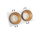 DENKIRS DK2422-GD Встраиваемый светильник, IP 20, 50 Вт, GU10, черный золотой, алюминий