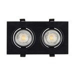 DENKIRS DK3022-BK Встраиваемый светильник, IP 20, 10 Вт, GU5.3, LED, черный, пластик