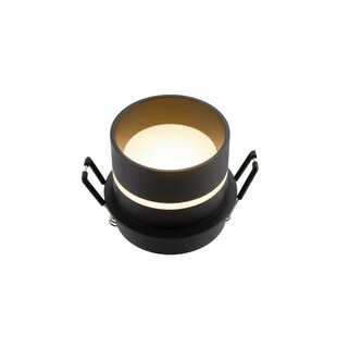 DENKIRS DK2404-BK Встраиваемый светильник влагозащ., IP 44, 10 Вт, GU10, черный, алюминий