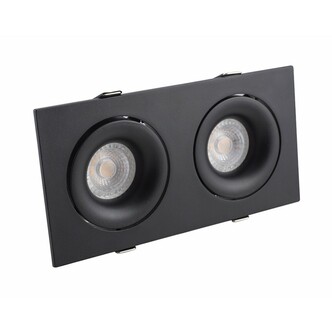 DENKIRS DK2122-BK Встраиваемый светильник, IP 20, 50 Вт, GU10, черный, алюминий
