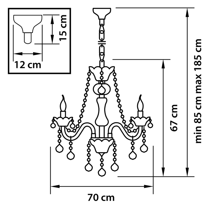 Люстра LIGHTSTAR Vidare 738082