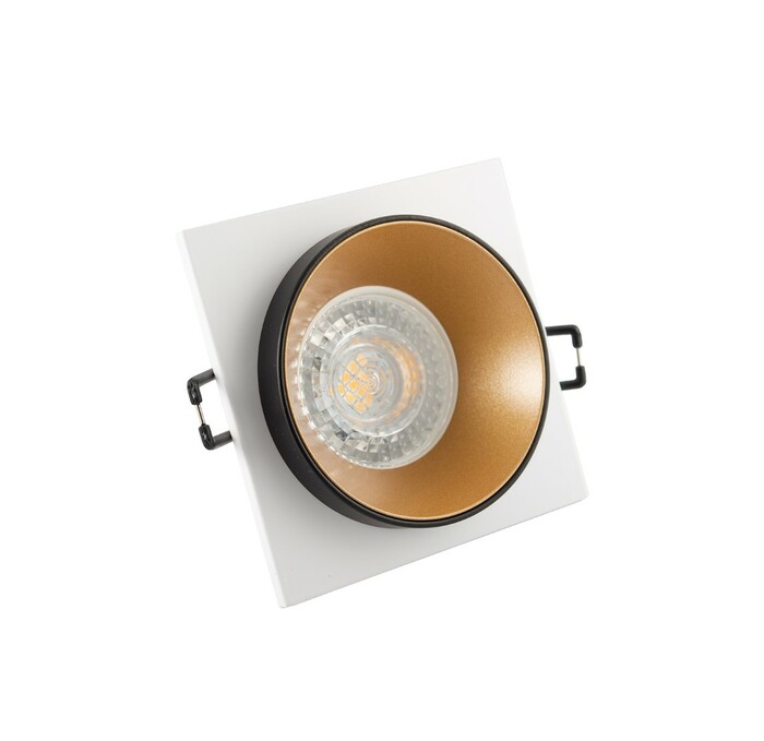 DENKIRS DK2402-GD Встраиваемый светильник, IP 20, 50 Вт, GU10, черный золотой, алюминий