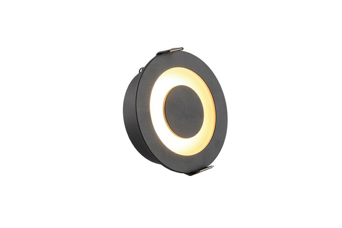 DENKIRS DK2500-BK Встраиваемый светильник, IP 20, 5 Вт, LED 3000, черный, алюминий