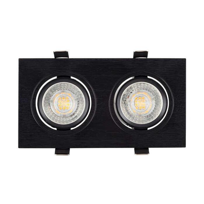 DENKIRS DK3022-BK Встраиваемый светильник, IP 20, 10 Вт, GU5.3, LED, черный, пластик