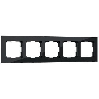Werkel W0051108  Рамка на 5 постов (черный,стекло)