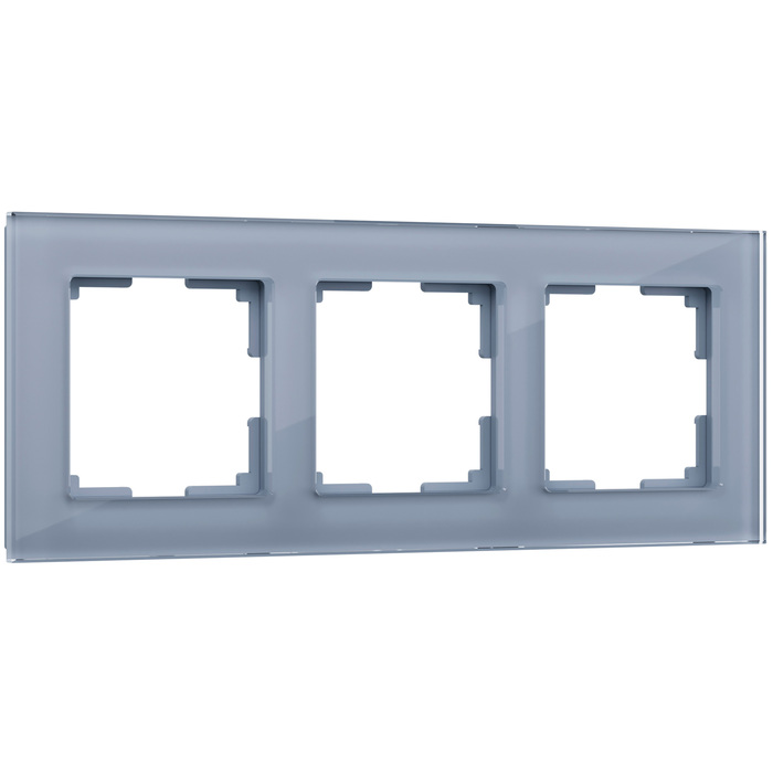 Werkel W0031115  Рамка на 3 поста (серый,стекло)