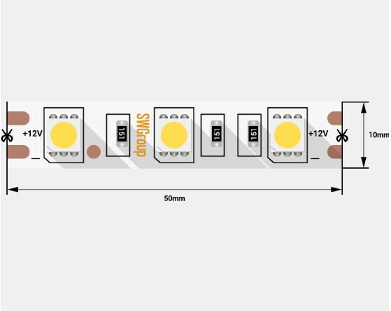 Лента св д SWG SWG560-12-14.4-NW-M 14.4Вт 12В IP20 3M,  нейтральный белый , 5 метров