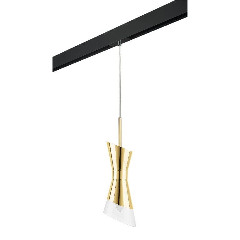 LIGHTSTAR PRO817012 Светильник д 1-фазн трека STRATO 1х40W E14 ЗОЛОТО ЧЕРНЫЙ (817012+595007)