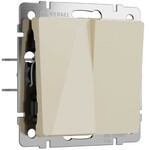 Werkel W1120043  Выключатель двухклавишный (айвори акрил)
