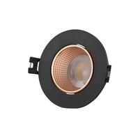 DENKIRS DK3061-BBR Встраиваемый светильник, IP 20, 10 Вт, GU5.3, LED, черный бронзовый, пластик