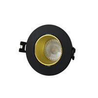 DENKIRS DK3061-BK+YE Встраиваемый светильник, IP 20, 10 Вт, GU5.3, LED, черный желтый, пластик