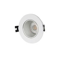 DENKIRS DK3061-WH+CH Встраиваемый светильник, IP 20, 10 Вт, GU5.3, LED, белый хром, пластик