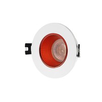 DENKIRS DK3061-WH+RD Встраиваемый светильник, IP 20, 10 Вт, GU5.3, LED, белый красный, пластик