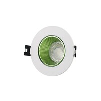 DENKIRS DK3061-WH+GR Встраиваемый светильник, IP 20, 10 Вт, GU5.3, LED, белый зеленый, пластик