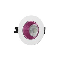 DENKIRS DK3061-WH+PI Встраиваемый светильник, IP 20, 10 Вт, GU5.3, LED, белый розовый, пластик