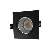DENKIRS DK3071-BK+CH Встраиваемый светильник, IP 20, 10 Вт, GU5.3, LED, черный хром, пластик